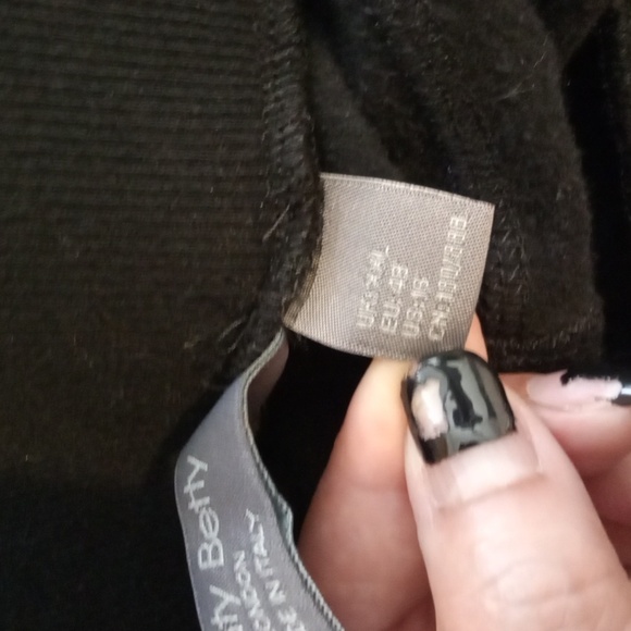 Sweaty Betty London Made In Itally Black Fleece Jogger Elastic Waistband 14 - Picture 5 of 11